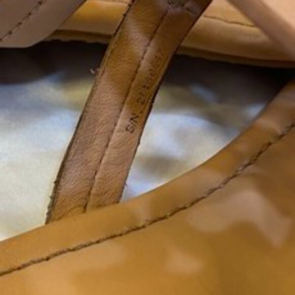 Tory Burch Miller Leather Logo Thong Sandal Nude Tan Classic Slip-On 11M - Picture 9 of 16